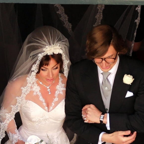 Exclusif - Lady Gaga et Adam Driver tournent la scène du mariage de Patrizia Reggiani et Maurizio Gucci pour le film "House of Gucci" à Rome.