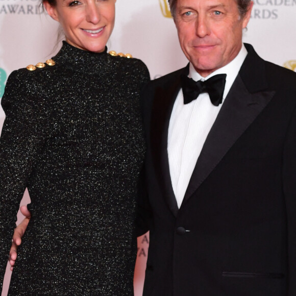 Hugh Grant et Anna Eberstein - 74e cérémonie des BAFTA Film Awards au Royal Albert Hall de Londres. Le 11 avril 2021. @ Ian West/PA Wire