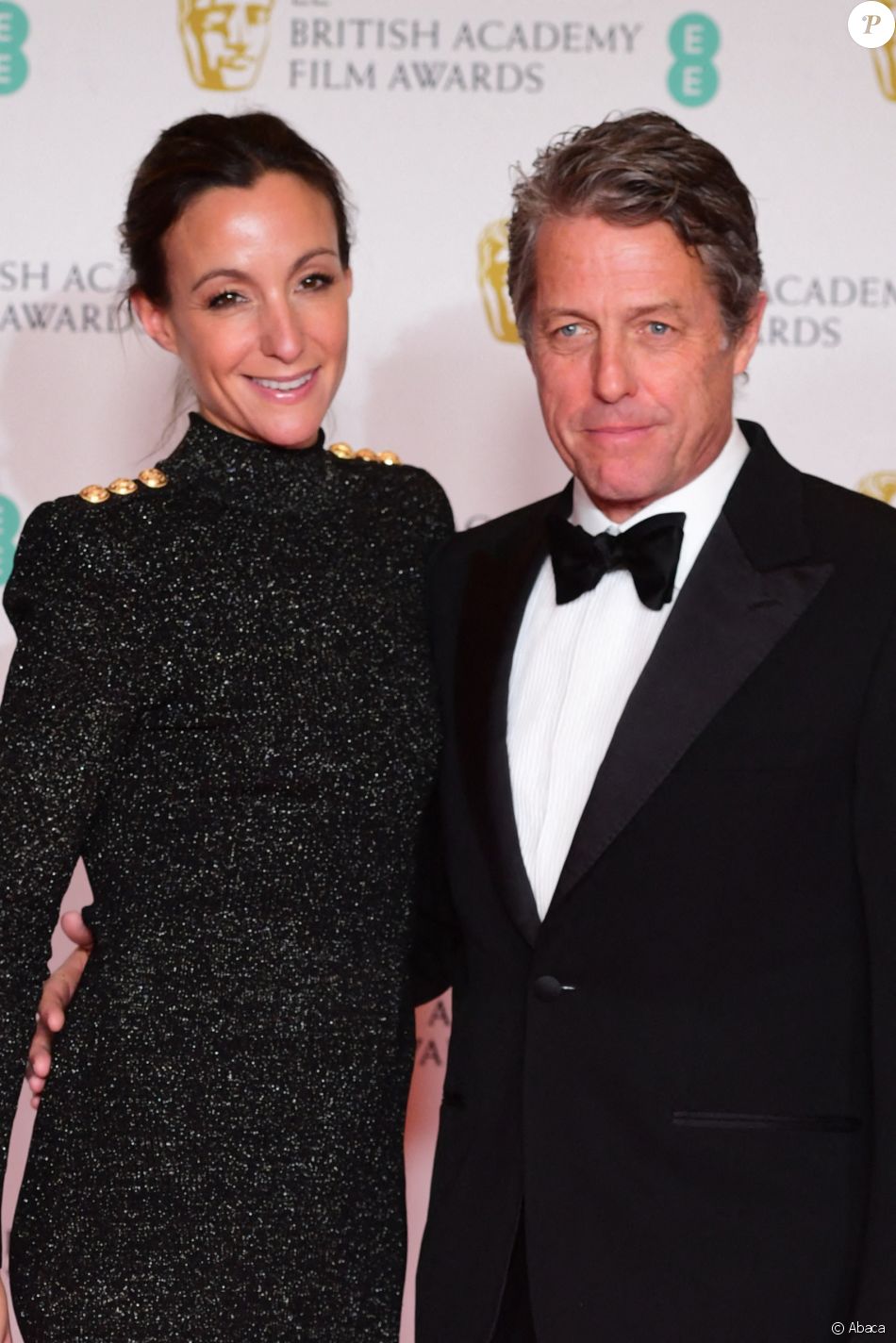 Hugh Grant et Anna Eberstein - 74e cérémonie des BAFTA Film Awards au Royal Albert Hall de Londres. Le 11 avril 2021. @ Ian West/PA Wire