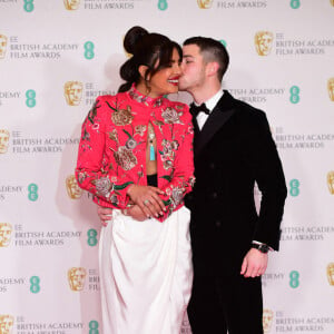 Priyanka Chopra et son mari Nick Jonas - 74e cérémonie des BAFTA Film Awards au Royal Albert Hall de Londres. Le 11 avril 2021. @ Ian West/PA Wire