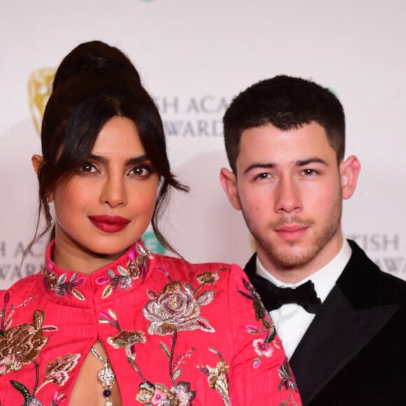 Priyanka Chopra et Nick Jonas - 74e cérémonie des BAFTA Film Awards au Royal Albert Hall de Londres. Le 11 avril 2021. @ Ian West/PA Wire