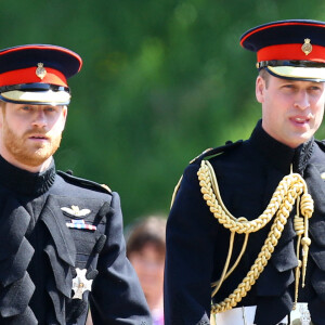 Les princes Harry et William arrivent à la chapelle St. George au château de Windsor -