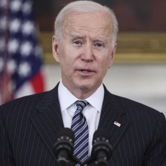 Le président des Etats-Unis Joe Biden donne une conférence de presse sur l'état de la vaccination aux Etats-Unis à la Maison Blanche à Washington.