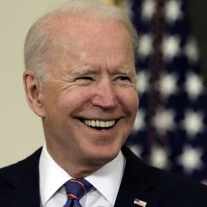 Joe Biden (président des Etats-Unis) en conférence à la Maison Blanche. Washington DC, le 2 avril 2021.