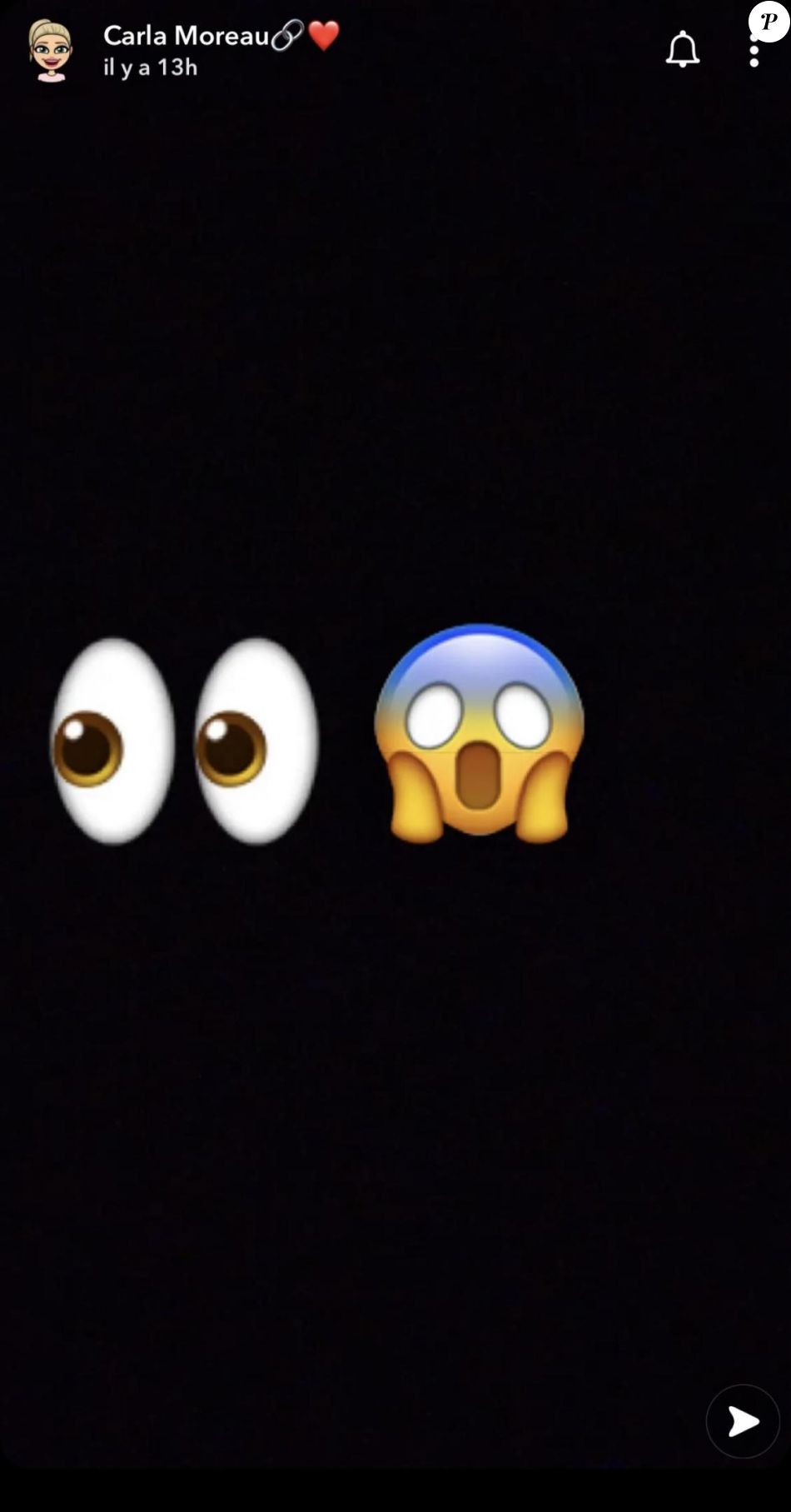 Troublant message de Carla Moreau sur Snapchat