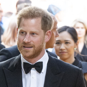 Le prince Harry, duc de Sussex, et Meghan Markle, duchesse de Sussex, à la première du film "Le Roi Lion" au cinéma Odeon Luxe Leicester Square à Londres, le 14 juillet 2019.