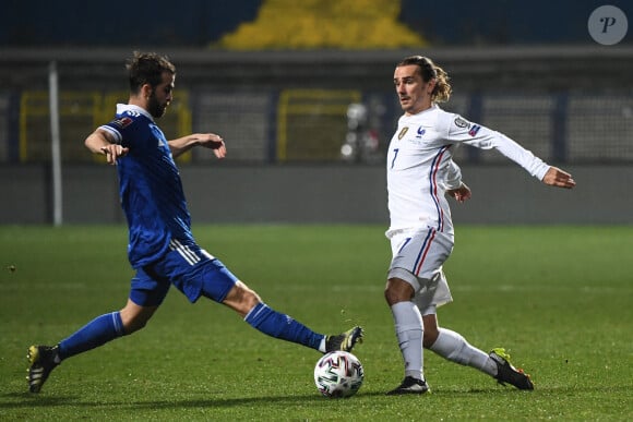 Antoine Griezmann lors du match Bosnie-Herzégovine - France, le 31 mars 2021.