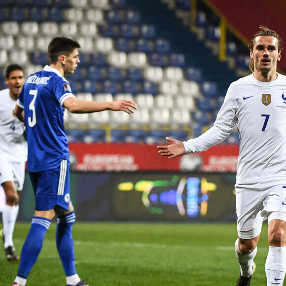 Antoine Griezmann lors du match Bosnie-Herzégovine - France, le 31 mars 2021.