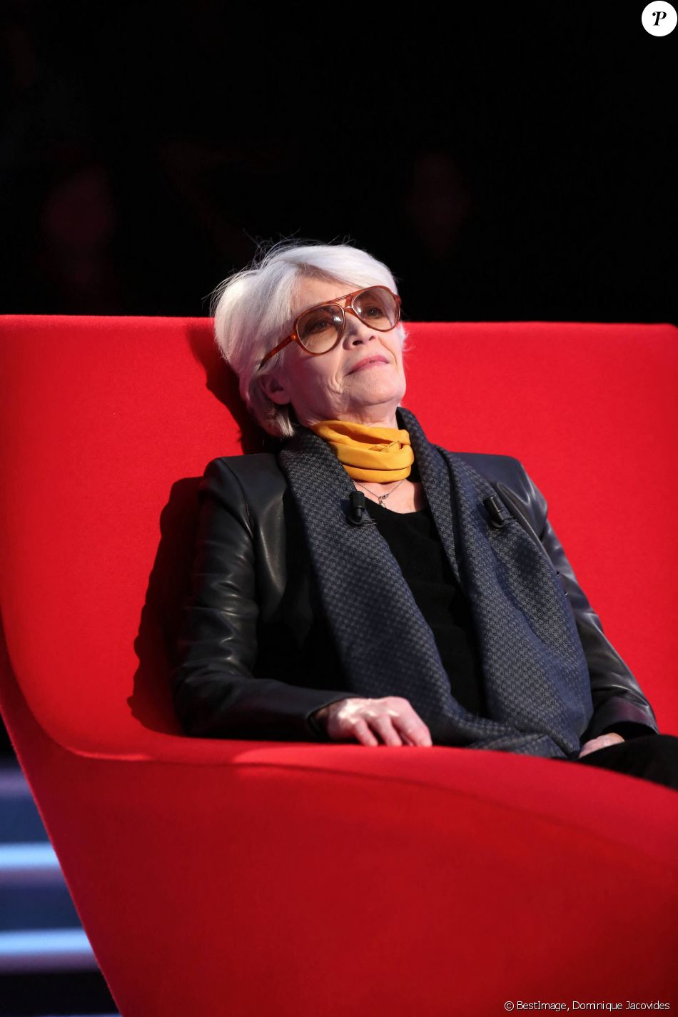 Exclusif - Enregistrement de l'émission "Le Divan" présentée par Marc-Olivier Fogiel avec Françoise Hardy en invitée, le 29 janvier 2016. © Dominique Jacovides / Bestimage
