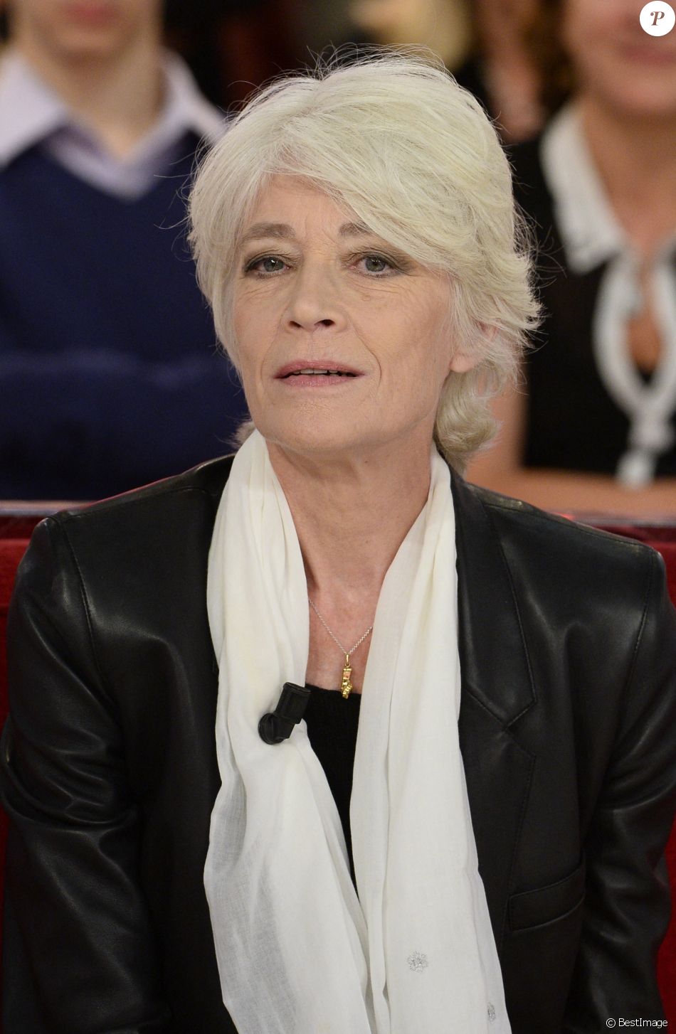 Francoise Hardy - Enregistrement de l'émission "Vivement Dimanche" à Paris le 24 septembre 2013.