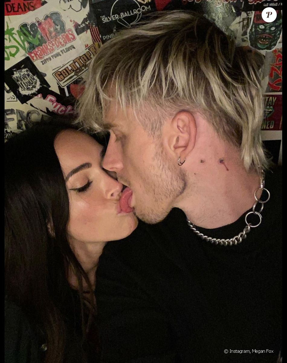 Megan Fox et son compagnon Machine Gun Kelly. Février 2021.