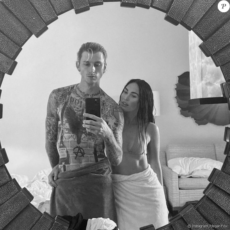 Megan Fox et son compagnon Machine Gun Kelly. Août 2020.