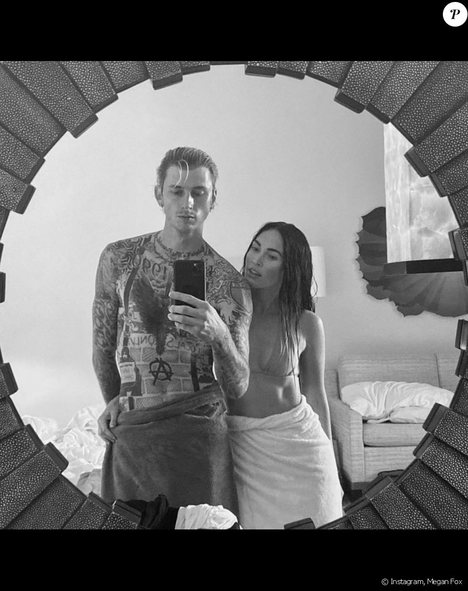Megan Fox et son compagnon Machine Gun Kelly. Août 2020.