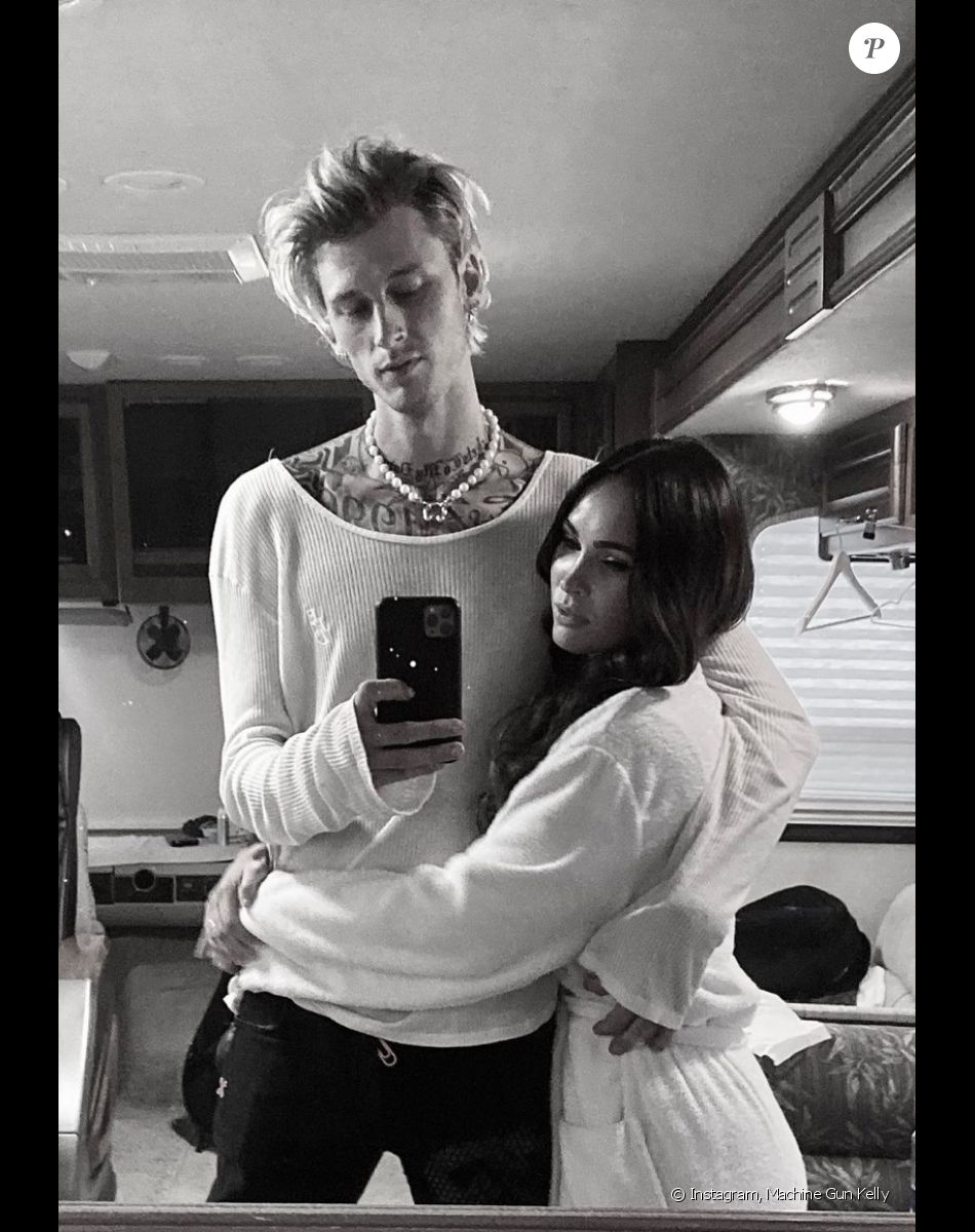 Megan Fox et son compagnon Machine Gun Kelly. Février 2021.