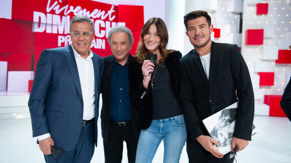 Vivement dimanche : Benjamin Castaldi et Carla Bruni-Sarkozy radieux face à Michel Drucker