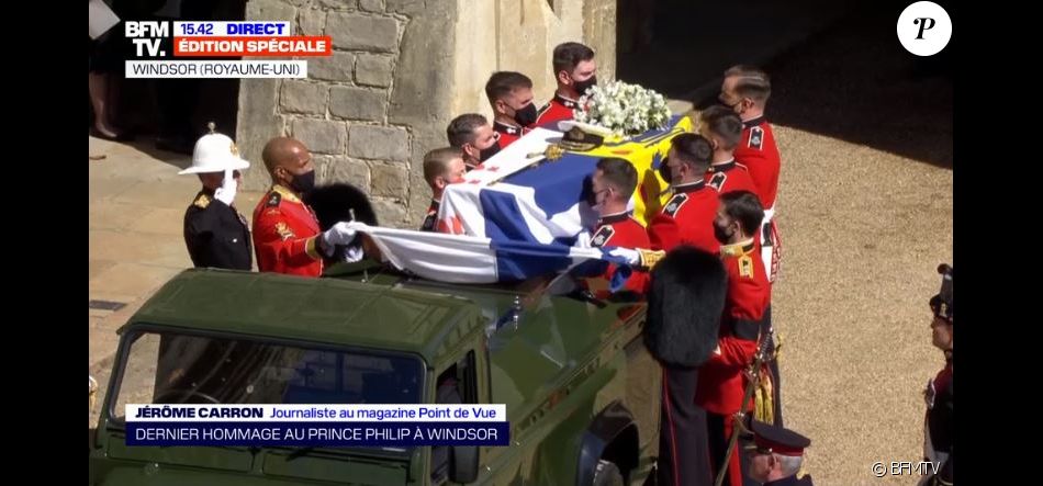 Obsèques du prince Philip le 17 avril 2021 au château de Windsor.