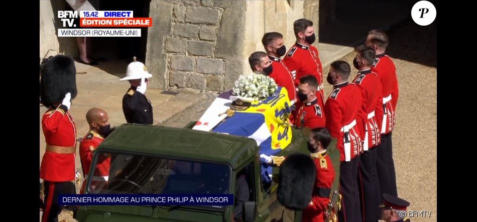 Obsèques du prince Philip le 17 avril 2021 au château de Windsor.