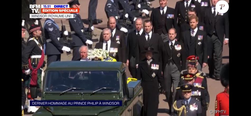 Obsèques du prince Philip le 17 avril 2021 au château de Windsor.