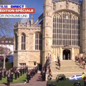 Obsèques du prince Philip le 17 avril 2021 au château de Windsor.