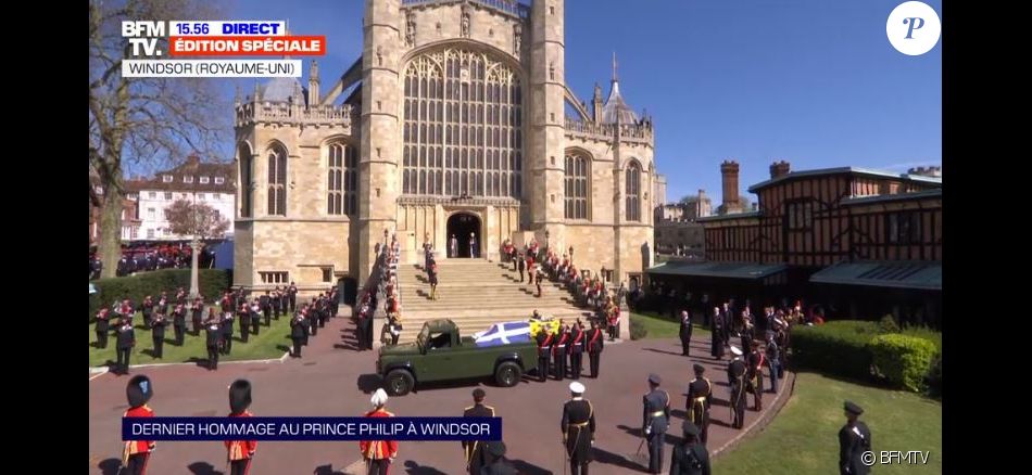 Obsèques du prince Philip le 17 avril 2021 au château de Windsor.