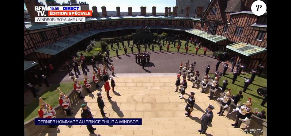 Obsèques du prince Philip le 17 avril 2021 au château de Windsor.