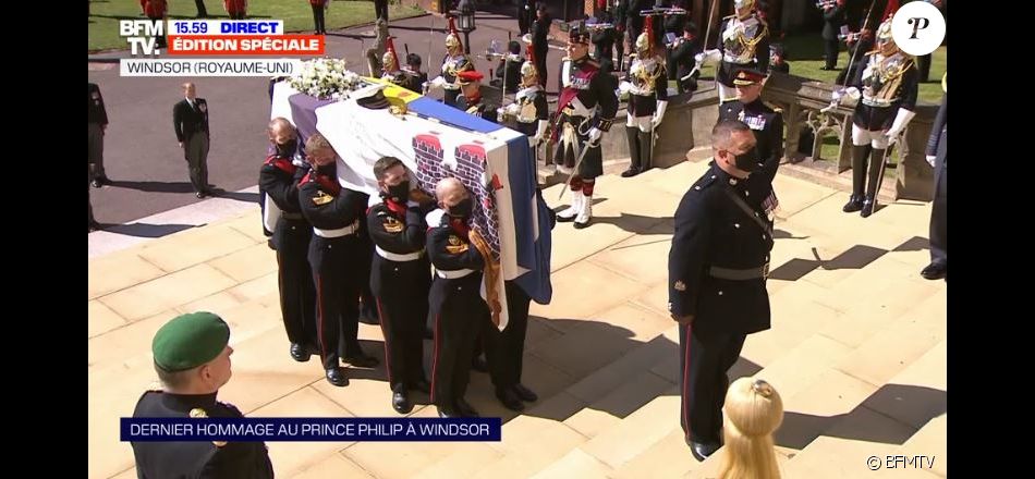 Obsèques du prince Philip le 17 avril 2021 au château de Windsor.