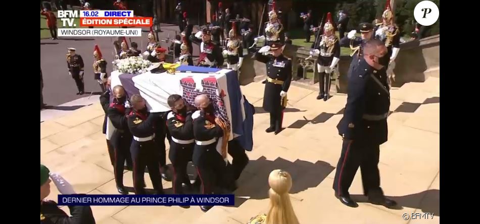Obsèques du prince Philip le 17 avril 2021 au château de Windsor.