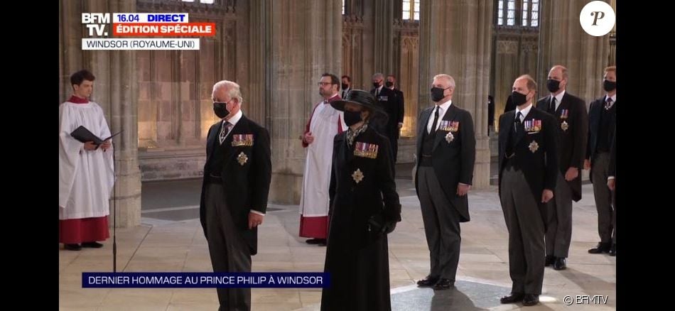 Obsèques du prince Philip le 17 avril 2021 au château de Windsor.