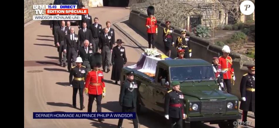 Obsèques du prince Philip le 17 avril 2021 au château de Windsor.