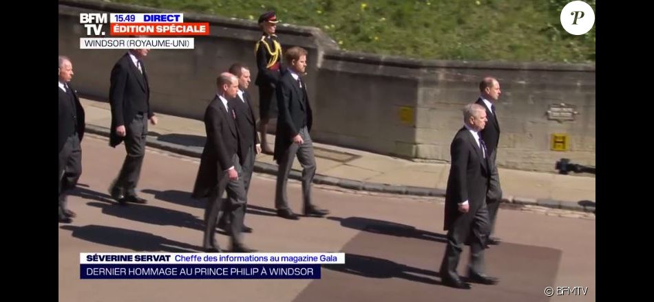 Obsèques du prince Philip le 17 avril 2021 au château de Windsor.