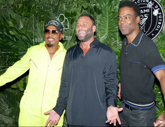 Timbaland, Dave Grutman et Chris Rock assistent à l'inauguration du Goodtime Hotel à Miami. Le 16 avril 2021.
