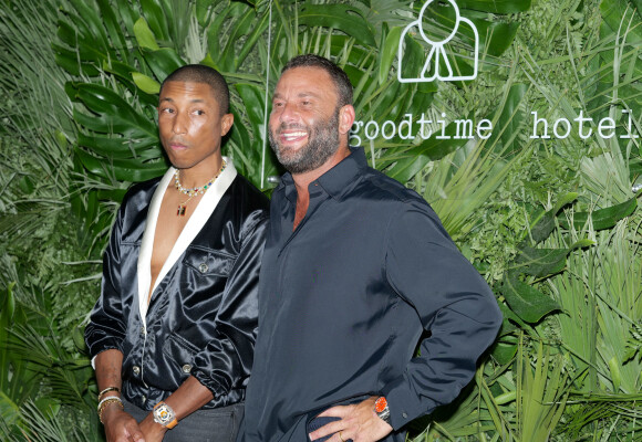 Pharrell Williams et Dave Grutman assistent à l'inauguration du Goodtime Hotel à Miami. Le 16 avril 2021.