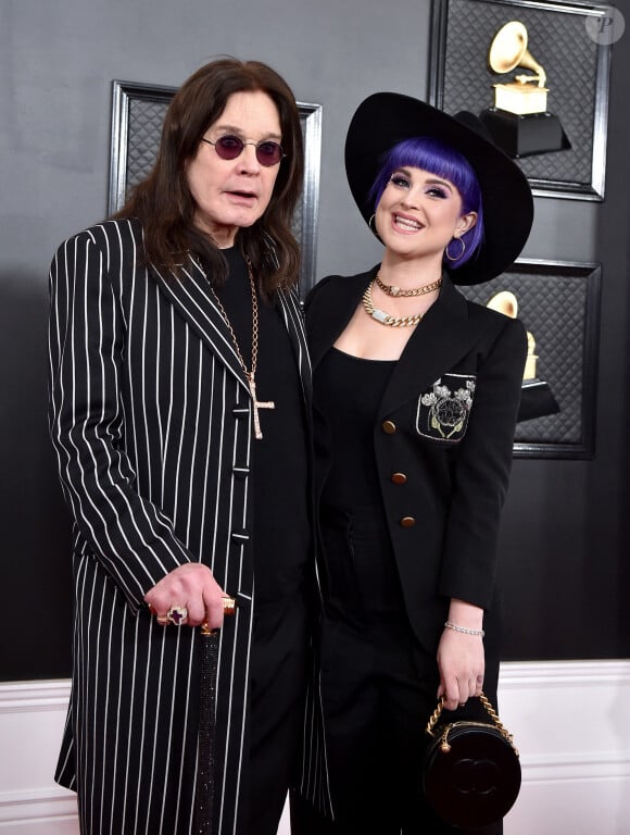 Ozzy Osbourne et sa fille Kelly Osbourne - 62ème soirée annuelle des Grammy Awards à Los Angeles, le 26 janvier 2020.