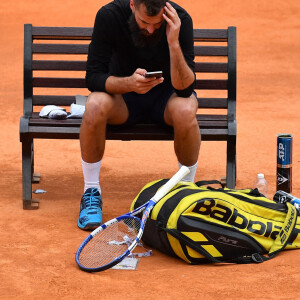 Benoît Paire lors du tournoi de tennis Rolex Monte Carlo Masters 2021 le 11 avril 2021. © Antoine Couvercelle / Panoramic / Bestimage