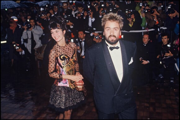 Anne Parillaud et Luc Besson au Festival de Cannes en 1991. 