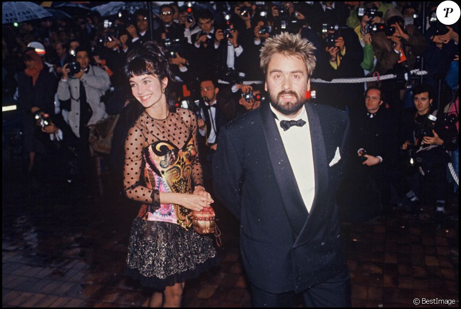 Anne Parillaud et Luc Besson au Festival de Cannes en 1991.