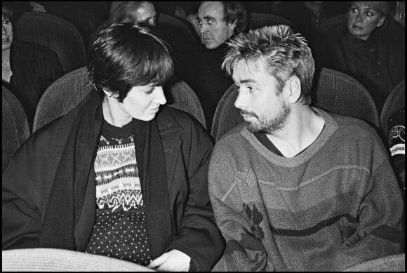 Anne Parillaud et Luc Besson à la première du film "Angel Heart" à Paris en 1987.