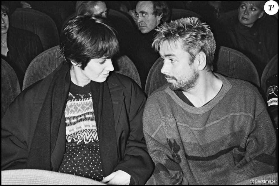 Anne Parillaud et Luc Besson à la première du film "Angel Heart" à Paris en 1987.
