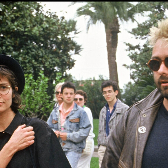 Anne Parillaud et Luc Besson au Festival de Cannes en 1988.