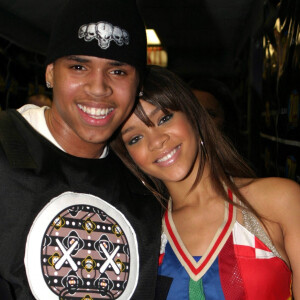 Archive - Chris Brown et Rihanna sur le tournage du clip vidéo Shawty Get Loose à Miami.