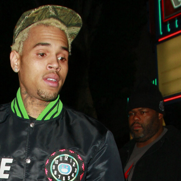 Chris Brown se rend au club "Supperclub" a Hollywood. Le 15 janvier 2013