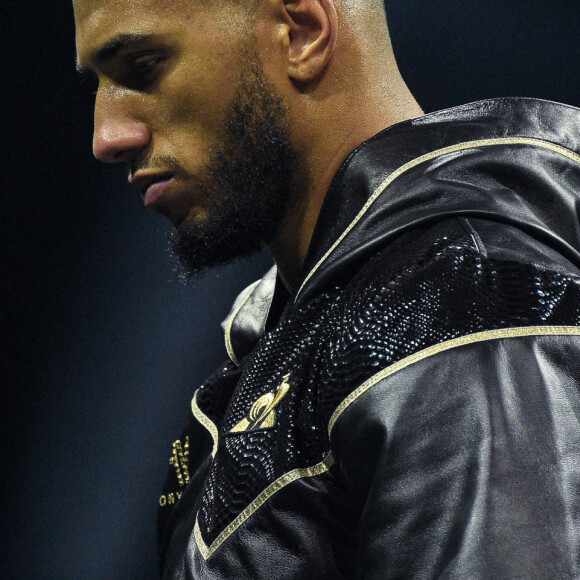 Tony Yoka a battu le Belge Joël Tambwe Djeko par abandon pendant le douzième round pour le titre vacant de l'Union Européenne des lourds à la H Arena de Nantes, France, le 5 mars 2021. © Federico Pestellini/Panoramic/Bestimage