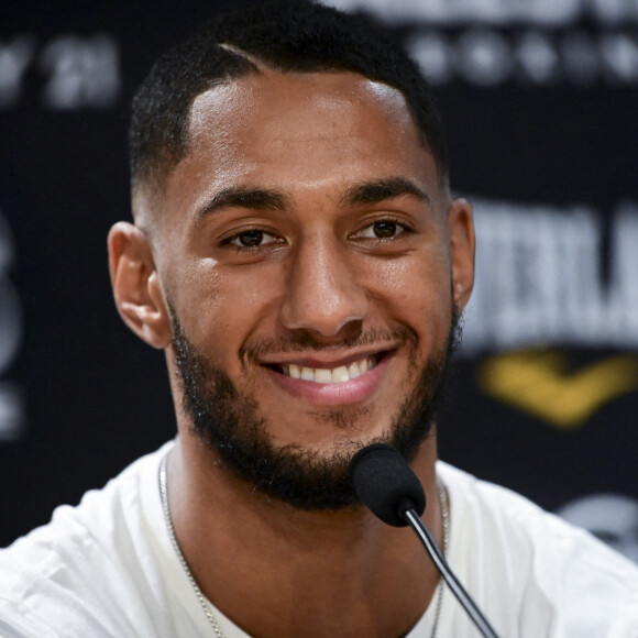 Tony Yoka - Conférence de presse à la veille du match de boxe entre Tony Yoka et Johann Duhaupas, prévu le 25 septembre 2020 à Paris La Défense Arena. Paris. Le 24 septembre 2020.