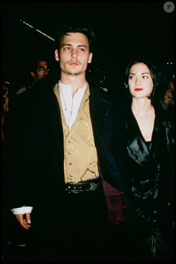 Winona Ryder et Johnny Depp le 7 décembre 1992.