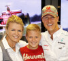 Corinna, Michael et leur fils Mick Schumacher à Stuttgart Nuerburgring en Allemagne le 1 septembre 2012.