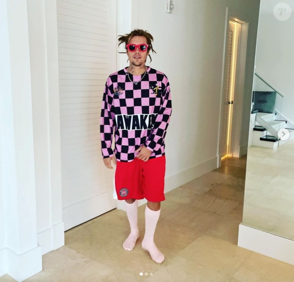 Justin Bieber avec des dreadlocks, le 26 avril 2021 sur Instagram.