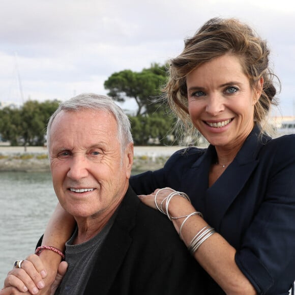 Exclusif - Yves Rénier pose avec sa fille lors du festival international du film de La Rochelle, France, le 13 septembre 2018. © Patrick Bernard/Bestimage 