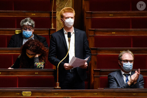 Adrien Quatennens ( député La France Insoumise ), questions au gouvernement à l'Assemblée Nationale à Paris le 26 janvier 2021. © Federico Pestellini / Panoramic / Bestimage