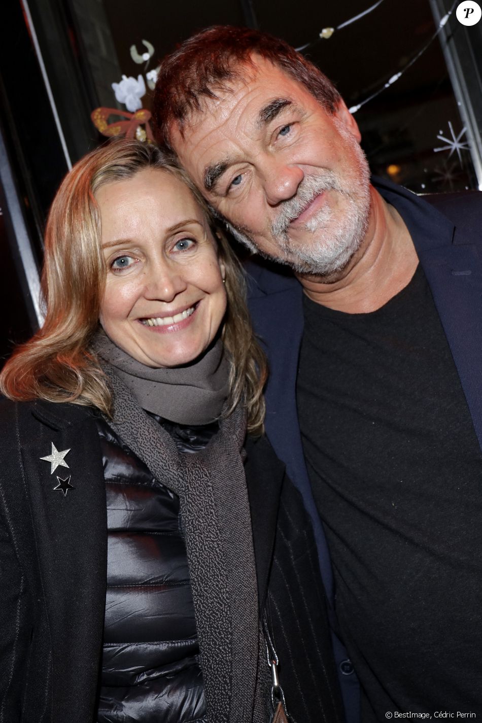 Exclusif - Olivier Marchal et son ex-femme Catherine Marcha à Paris le 20 décembre 2018. © Cédric Perrin/Bestimage