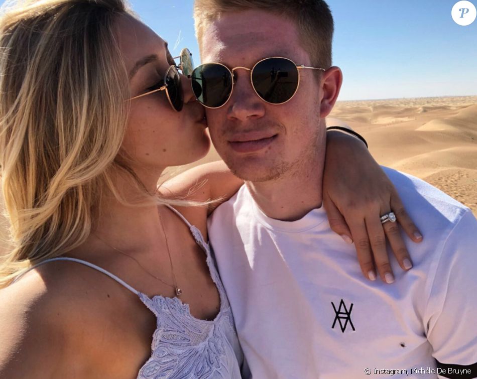 Kevin De Bruyne et son épouse Michèle. Décembre 2017.
